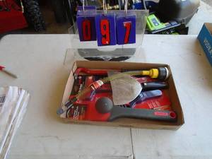 Flat of tools. As shown.
