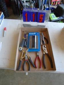 Flat of tools. As shown.