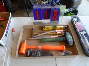 Flat of tools. As shown.