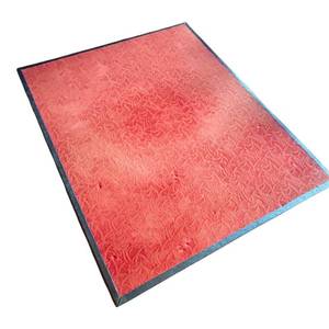 K - Large Red Area Rug with Black Trim