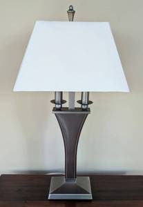 ML - Leather-Trim Table Lamp