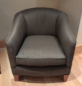 LL - Sam Moore Armchair - Striped Upholstery