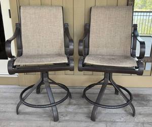 Tropitone Swivel Patio Chairs - Pair, 24-Inch Seat Height, Light Wear