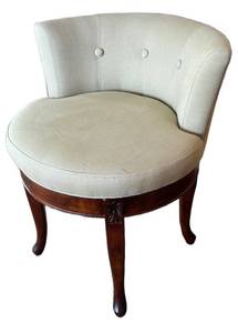 MBR - Frontgate Isabella Swivel Vanity Stool - Tufted Back