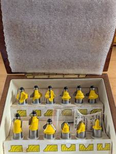 Jontech KC-3122 12-Piece Miniature Router Bit Set, 12 In Shank