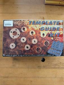 Template Guide Kit for Edge Routing - One Adapter, 7 Guides, Plastic Case