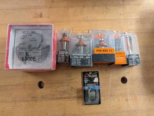 6000E Raised Panel Router Bit - Cove Pattern, 3 Wings, 3-38 Dia, 12 Shank