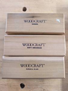 Woodcraft Sharpening Stones - Washita, Soft Arkansas & Surgical Black (Lot of 3)