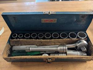 S-K Wayne Tools Socket Set in Blue Case - Made in USA