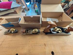 Lie-Nielsen Block Planes LN102 Low Angle, LN103 Standard, LN140 Skew (Lot of 4)