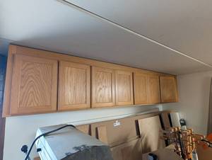 Oak Kitchen Wall Cabinets - Natural Finish, Raised Panel Doors