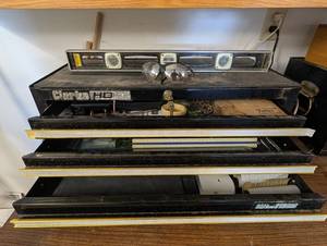 Harbor Freight Tools Steel Tool Chest - Includes Stanley Level & Glasses