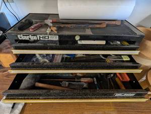 HD Plus Tool Chest - Black Steel 5-Drawer Cabinet with Tools