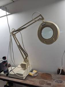 Dental Exam Light with Adjustable Arm & Ring Handle - Beige