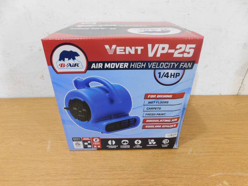 B-Air 14 HP Air Mover Blower Fan for Water Damage Restoration Carpet Dryer Floor Home and Plumbing Use in Blue