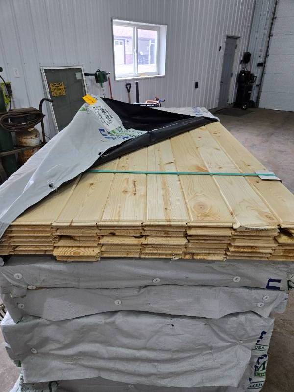 1 x 6 x 12 Ponderosa Pine #3 or better Tongue & Groove  WP4 V Groove - 1,536 Linear FeetEnd Matched