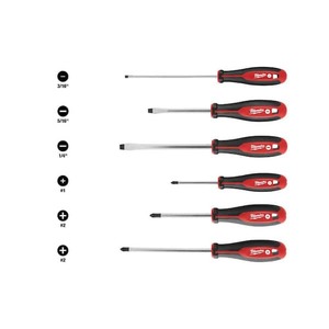 Milwaukee PhillipsSlotted Flat Head Hex Drive Screwdriver Set with Tri-Lobe Handle (6-Piece)