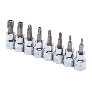 Husky 14 in. Drive Metric Hex Bit Socket Set (8-Piece)
