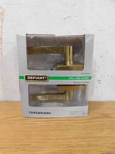 Defiant Tonebridge Brushed Gold HallCloset Door Handle with Square Rose
