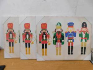 (3) 16x20 Canvas Nutcrackers