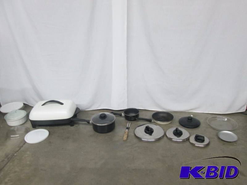 Various Pots, Pans, Lids and a Skillet