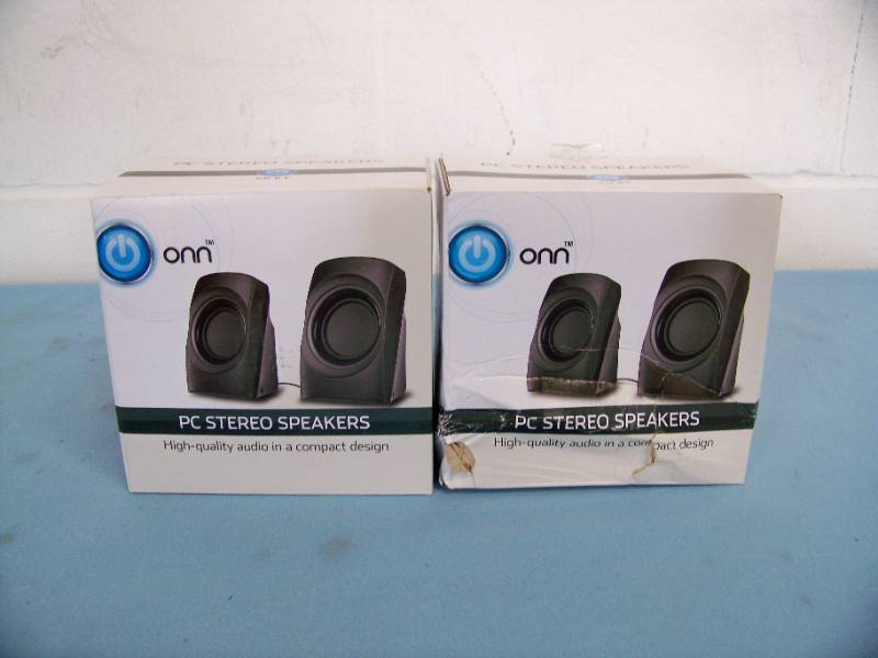 (2 Pairs) ONN Compact High-Quality USB-Powered Audio Stereo PC  Computer Speakers - NEW IN BOX