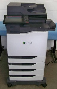Lexmark CX825 Professional Multifunction Laser Printer - has error message