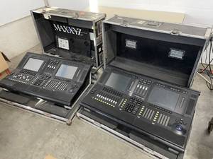 Lot of 2 - Martin Professional Lighting Control System Console MAXxyz in Heavy Duty ATA-Rated Shipping Cases with Casters