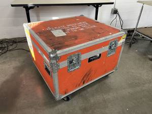 Large Rolling Heavy Duty Equipment Road Case on Casters - Maxline Custom Cases with Hinged Lid