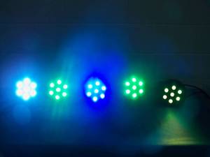 (5) LP704S Pro LED RGB PAR64 DMX Auto PAR DJ Lights