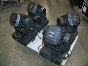 Intelligent Pro Lighting Fixture LOT - Four (4) Elation Design Spot 250 Hybrid Intelligent Spot Wash Lights - please see condition notes