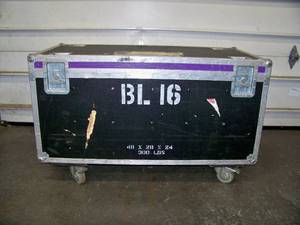 Large, Rolling Hard-Sided, Heavy-Duty Stackable Shipping  Road Case with Casters