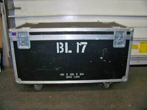 Large, Rolling Hard-Sided, Heavy-Duty Stackable Shipping  Road Case with Casters