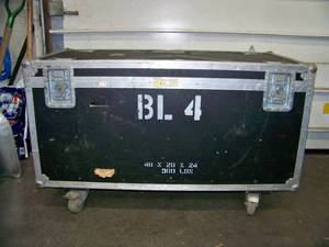 Large, Rolling Hard-Sided, Heavy-Duty Stackable Shipping  Road Case with Casters
