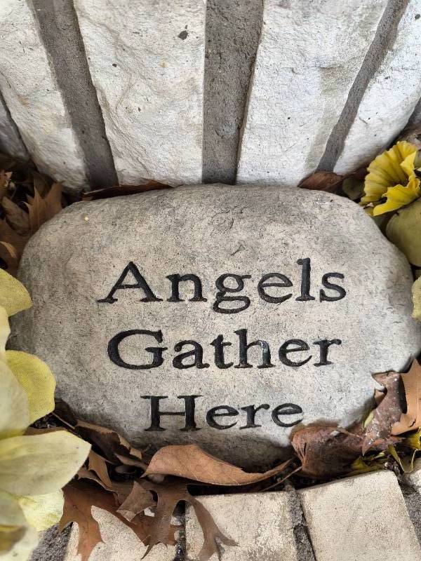 Angels gather here large yard rock
