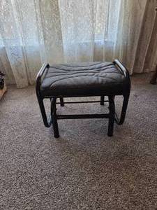 Black Metal rocking footstool