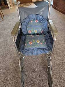 Vintage Wheelchair with 2 pillows