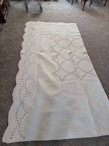 VINTAGE Embroidered King Size bed blanket