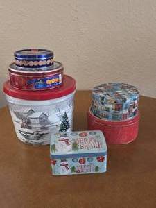 Christmas tin can