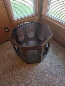 VINTAGE Mid-Century Octagonal side table