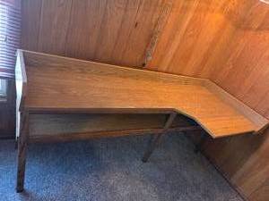 Cornered wall Table with shelf
