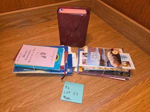Vintage Bible with 2 sets of mini religious books