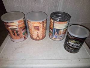 VINTAGE- Maxwell House Coffee Cans  Folgers Can- 4 cans total