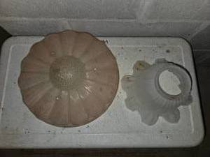 2 vintage light shades