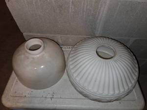 VINTAGE - 2 Glass Lamp Shades