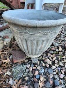 Vintage cement outdoor planter