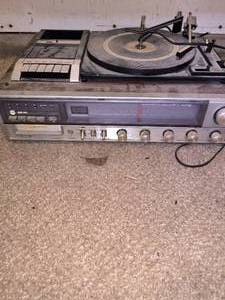 Vintage record player tape player