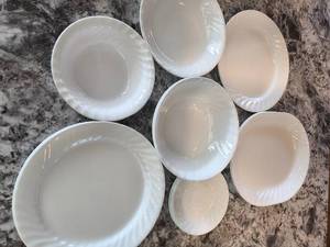 White dishes