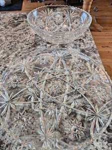 Vintage crystal glassware