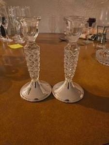 Vintage pair of candle holders